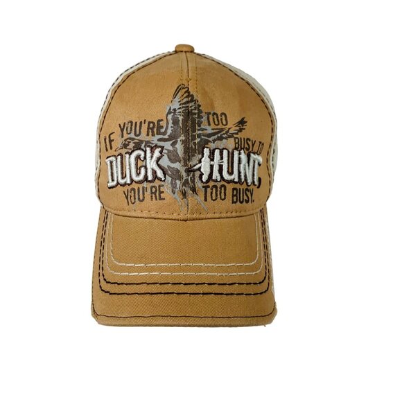 Duck Dynasty Ball Cap Hunting Distressed Hat Brown Adjustable Jase Robinson - Picture 2 of 15